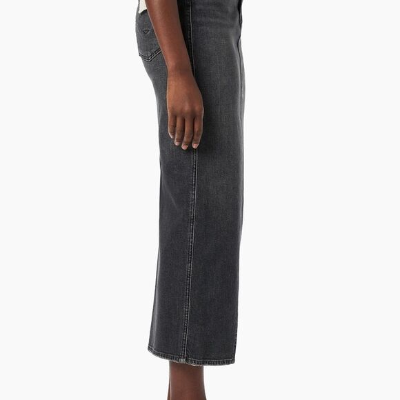 Hudson Denim Reconstructed Maxi skirt five pocket front slit black pearl grey 31 - Picture 7 of 14